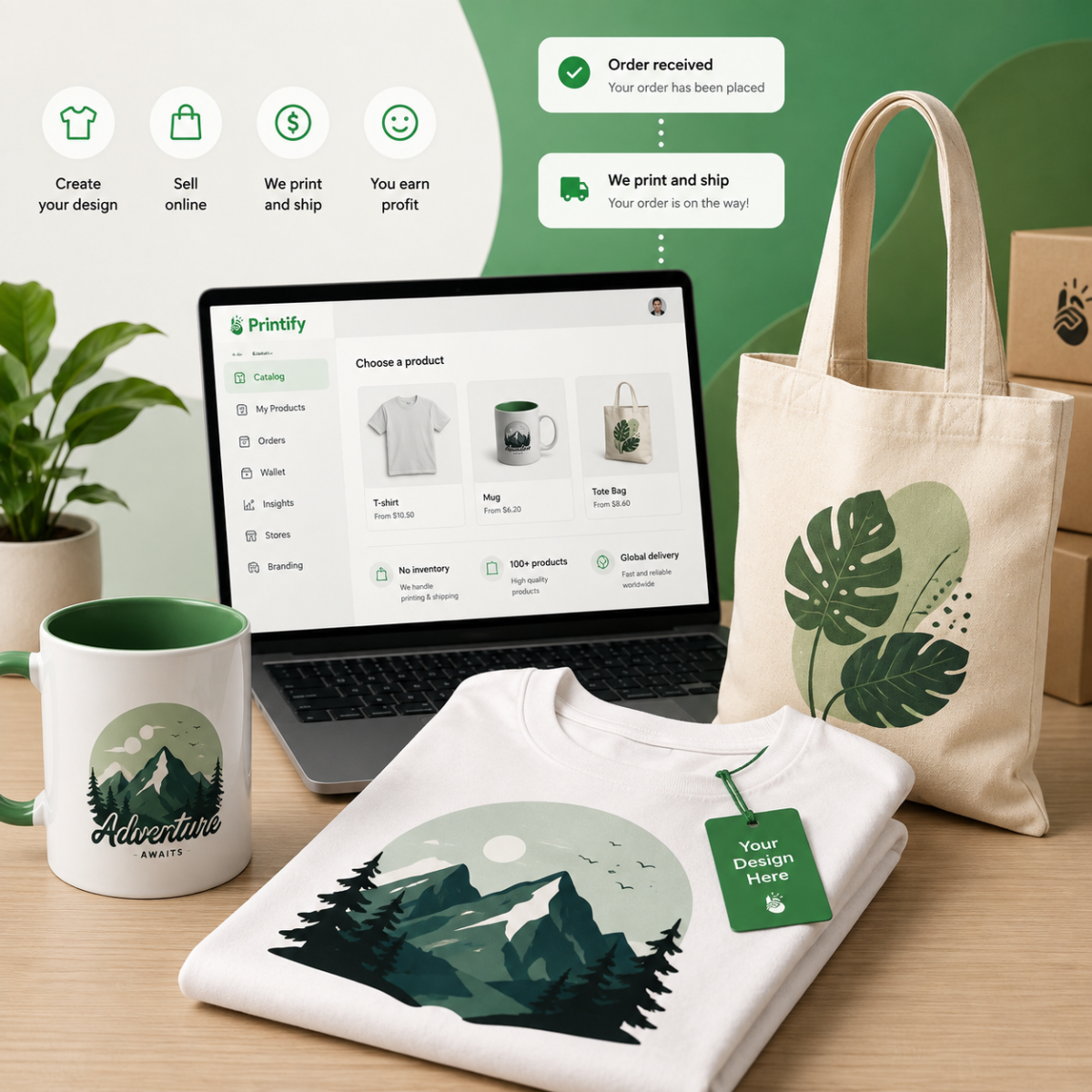 Printify Print on Demand produits personnalisés